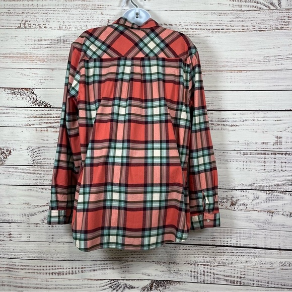 Eddie Bauer Plaid Flannel Button Front Long Sleeve Shirt - Picture 7 of 15